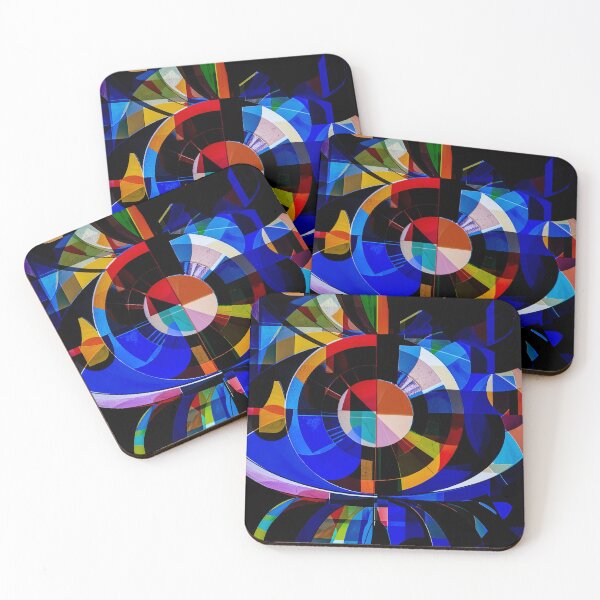 Item preview, Abstract Circular Geometry Dark Background Colorful Design designed and sold by NizuCaCi.