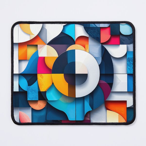 Item preview, Modern Geometric Circle Grid Abstract Color Composition designed and sold by NizuCaCi.