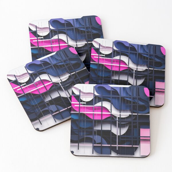 Item preview, Geometric Grid Wave Abstract Modern Color Flow designed and sold by NizuCaCi.