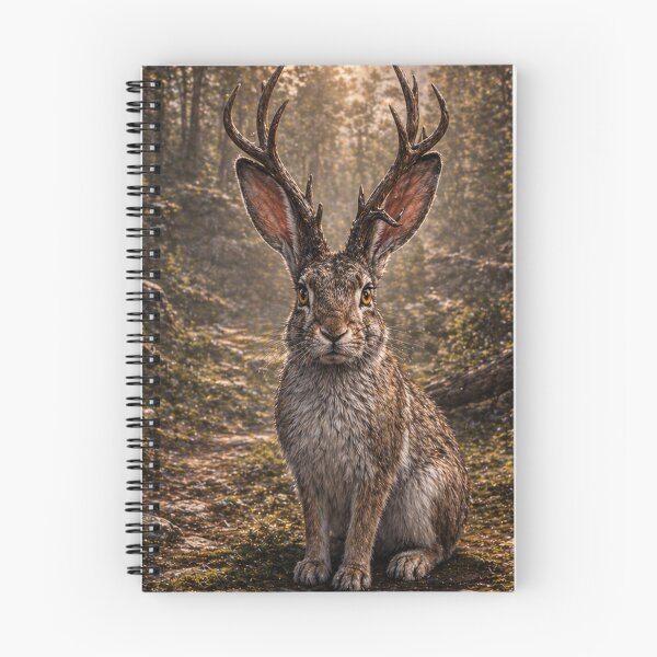 Item preview, Jackalope Cryptid Horned Rabbit Creature Artwork designed and sold by The Dark Files.