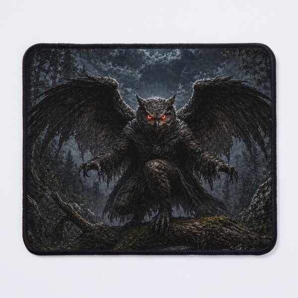 Item preview, Owlman Cryptid Winged Humanoid Monster Artwork designed and sold by The Dark Files.