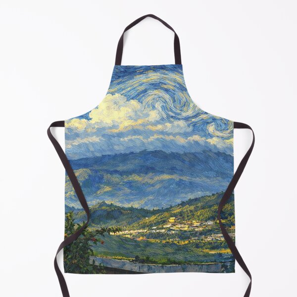 Item preview, A view of El Yunque rainforest in the AI painting style of Van Gogh designed and sold by www.elyunqueprints.store.