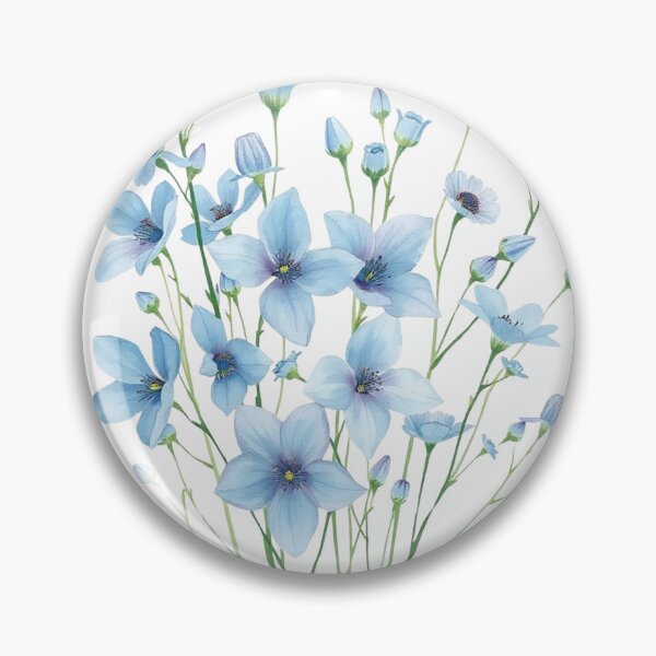 Item preview, Blue Wildflower Bouquet Watercolor  Boho Floral designed and sold by IronVersDesign.