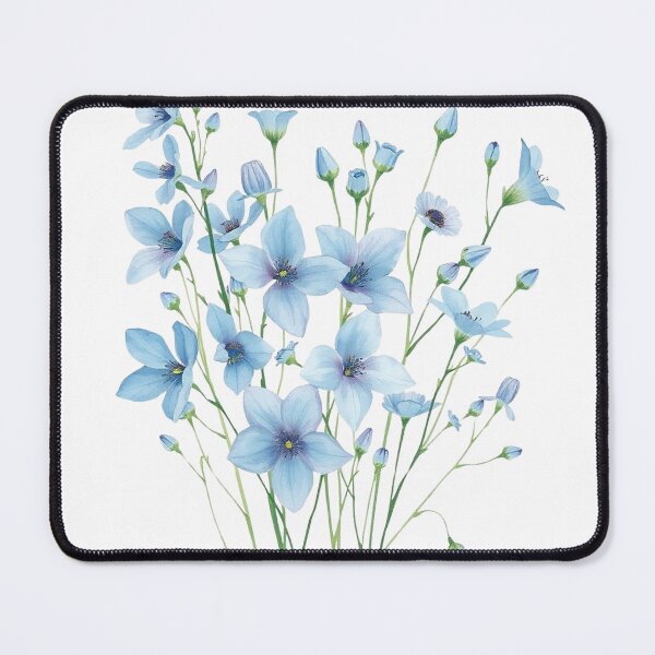 Item preview, Blue Wildflower Bouquet Watercolor Boho Floral designed and sold by IronVersDesign.