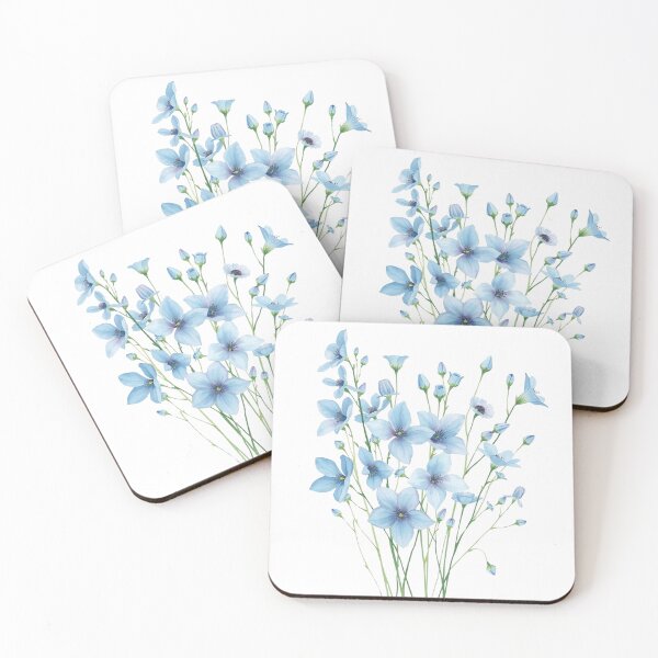 Item preview, Blue Wildflower Bouquet Watercolor  Boho Floral designed and sold by IronVersDesign.