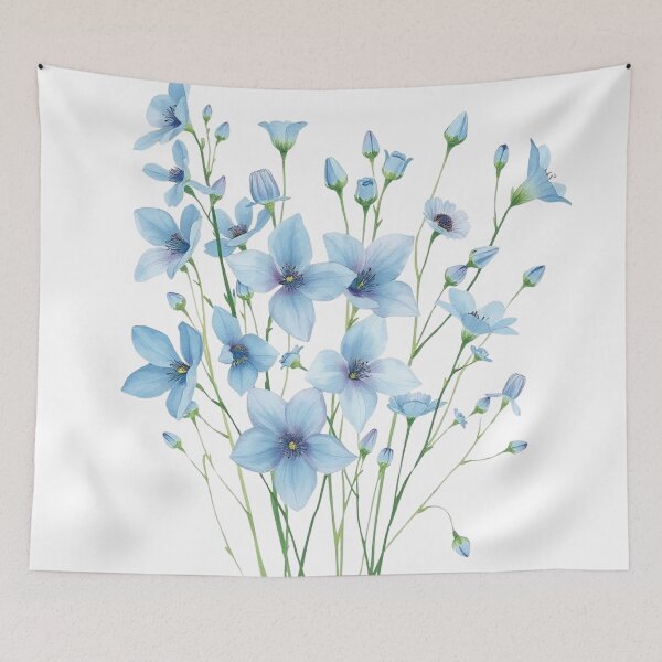 Item preview, Blue Wildflower Bouquet Watercolor  Boho Floral designed and sold by IronVersDesign.