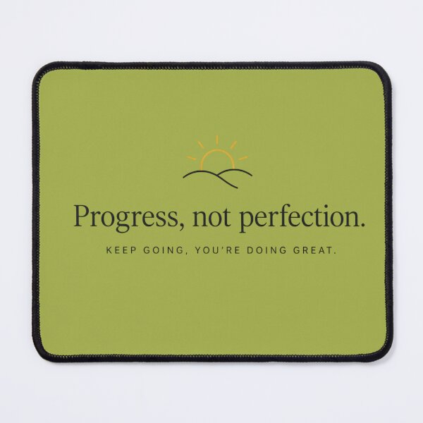 Item preview, Minimal Motivation Typography with Sun Icon – Progress Not Perfection Quote Aesthetic Design designed and sold by Sanika arts .