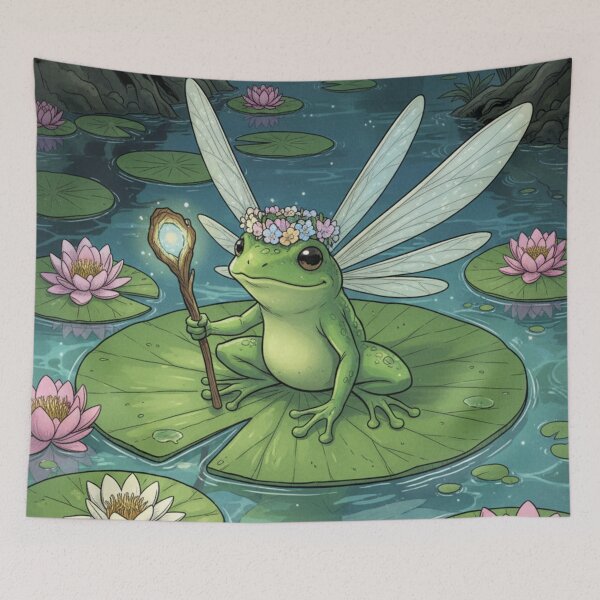 Item preview, Magic Frog in Water Lily designed and sold by HeyHas.