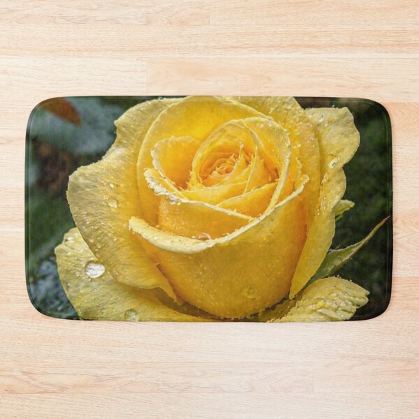 Item preview, Yellow Rose with Raindrops - Floral Macro Photography designed and sold by ChiefMomCo.