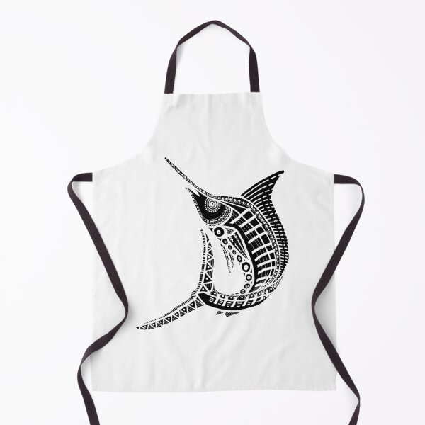 Item preview, #532 - Intricate Black White Billfish Abstract Marine Artwork designed and sold by NathalieLeRiche.