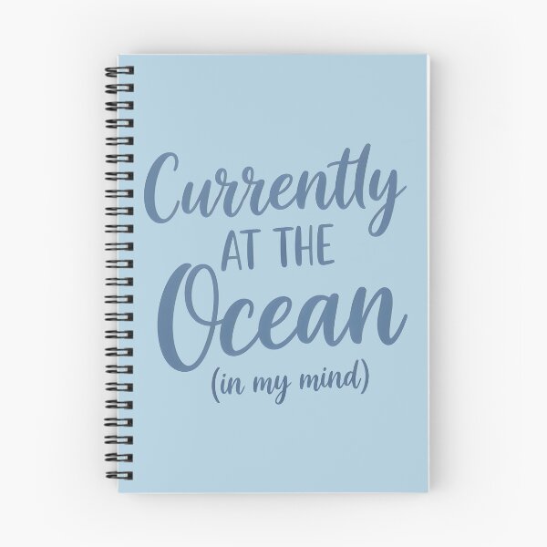 Item preview, Currently at the Ocean (In My Mind) – Coastal Escape Typography Design designed and sold by Sea Gem.