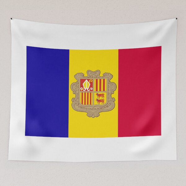 Item preview, Andorran Flag designed and sold by wickedcartoons.