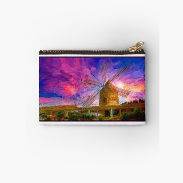 Item preview, Mallorca, Spain, 1958, Late Afternoon, Old Windmill, Digital Illustration designed and sold by AMacGPhilly.