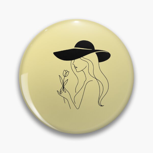 Item preview, ✨ Coquette & Minimalist Woman's Silhouette: Flower & Big Hat designed and sold by NoraStudioArt.