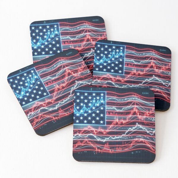 Item preview, graph flag usa  designed and sold by DesignerDrop.