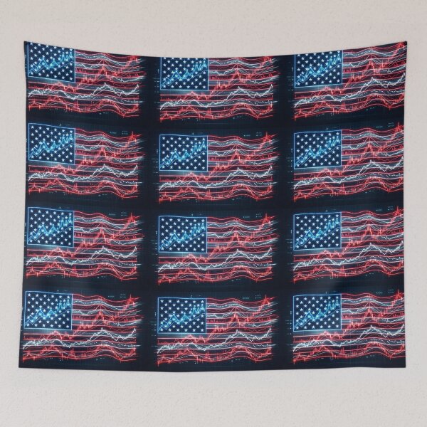 Item preview, graph flag usa  designed and sold by DesignerDrop.