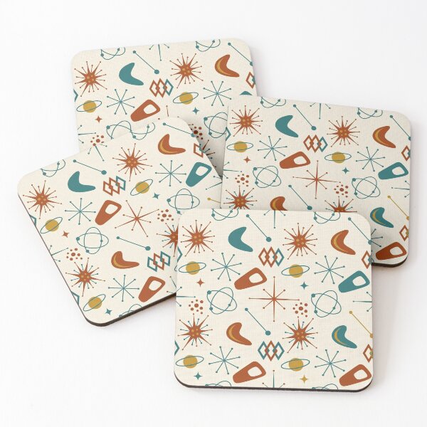 Item preview, Atomic Age Pattern - MCM - Geometric Abstract Earth Tone Midcentury Modern Art designed and sold by CattlettArt.