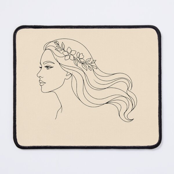 Item preview, Goddess Glow: Minimalist Fine Line Beauty Portrait designed and sold by NoraStudioArt.