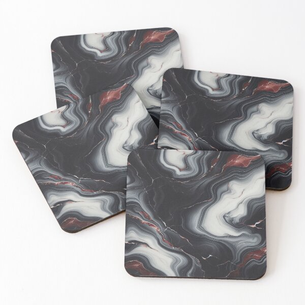 Item preview, Dark Agate Marble Flow Abstract Pattern for Modern Interior Aesthetic Lovers designed and sold by WildStroke.
