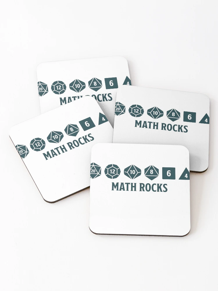 Thumbnail 1 of 5, Coasters (Set of 4), Math Rocks! designed and sold by Wicked-Smaht.