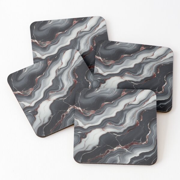 Item preview, Fluid Black Marble Wave Abstract Texture for Dark Aesthetic Design Lovers designed and sold by WildStroke.