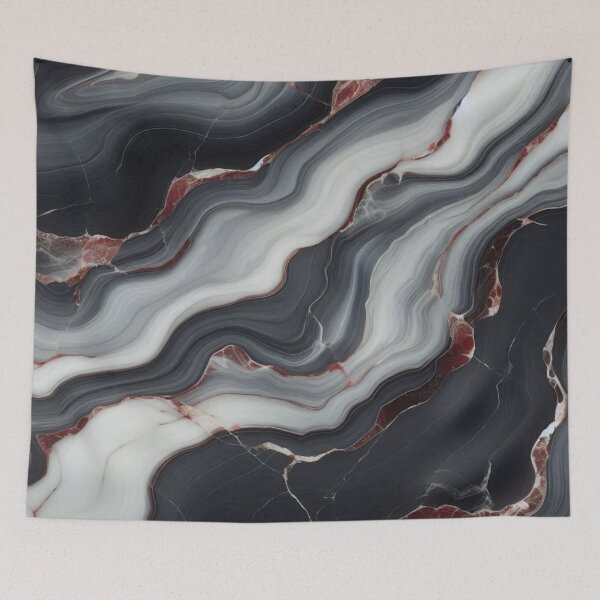 Item preview, Fluid Black Marble Wave Abstract Texture for Dark Aesthetic Design Lovers designed and sold by WildStroke.