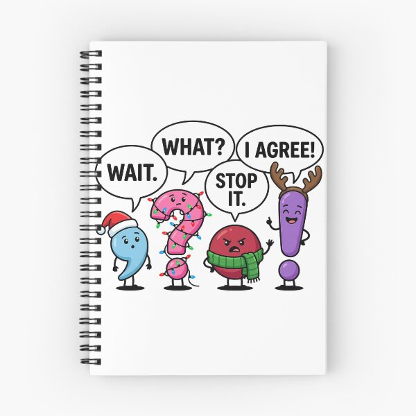 Item preview, Funny Christmas Punctuation Sayings Cute Cartoon Humor designed and sold by chattsuede.