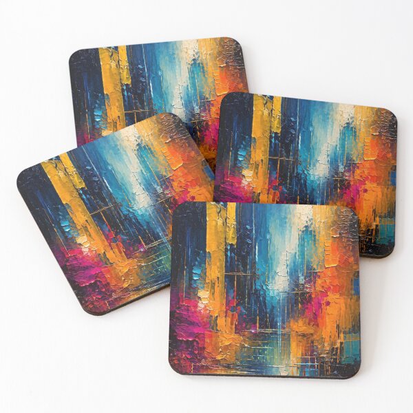 Item preview, abstract urban energy in colors designed and sold by RawEdgeStudios.