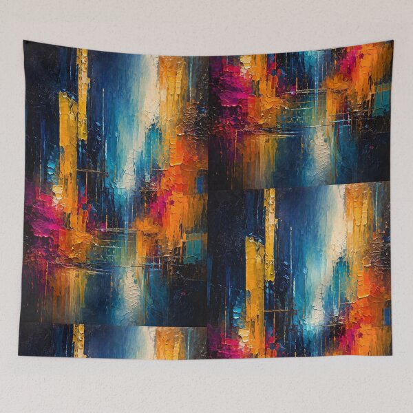 Item preview, abstract urban energy in colors designed and sold by RawEdgeStudios.