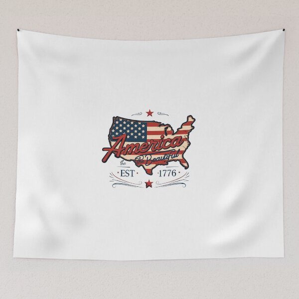 Item preview, Patriotic America The Beautiful 1776 Vintage Flag Map designed and sold by chattsuede.