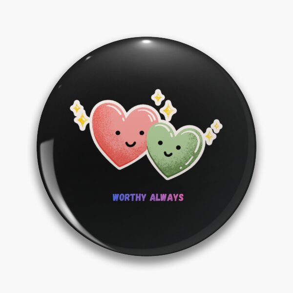 Item preview, Worthy Always Affirmation – Cute Kawaii Pastel Heart Design designed and sold by Homelife3.