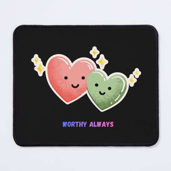 Item preview, Worthy Always Affirmation – Cute Kawaii Pastel Heart Design designed and sold by Homelife3.