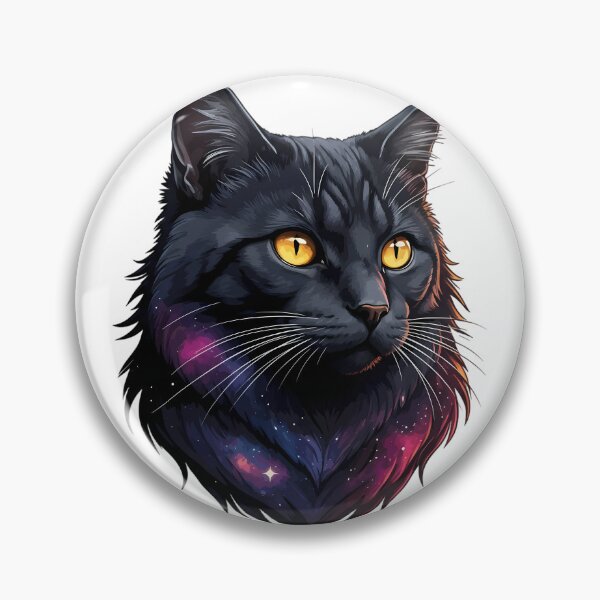 Item preview, Celestial Black Cat in Galaxy Gaze designed and sold by chattsuede.