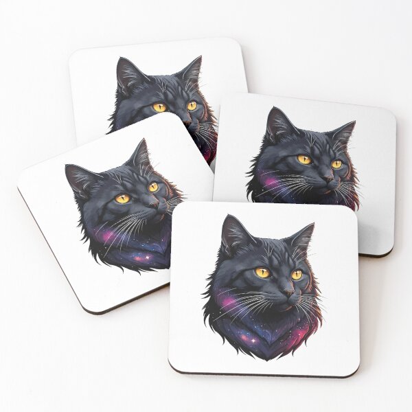 Item preview, Celestial Black Cat in Galaxy Gaze designed and sold by chattsuede.