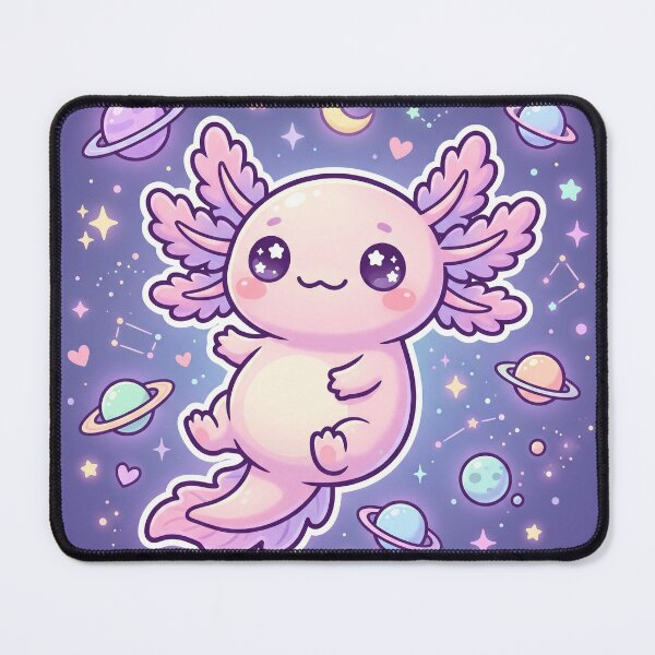 Item preview, Kawaii Axolotl in Space – Cute Pastel Galaxy Axolotl Aesthetic designed and sold by Chic  Artistry.