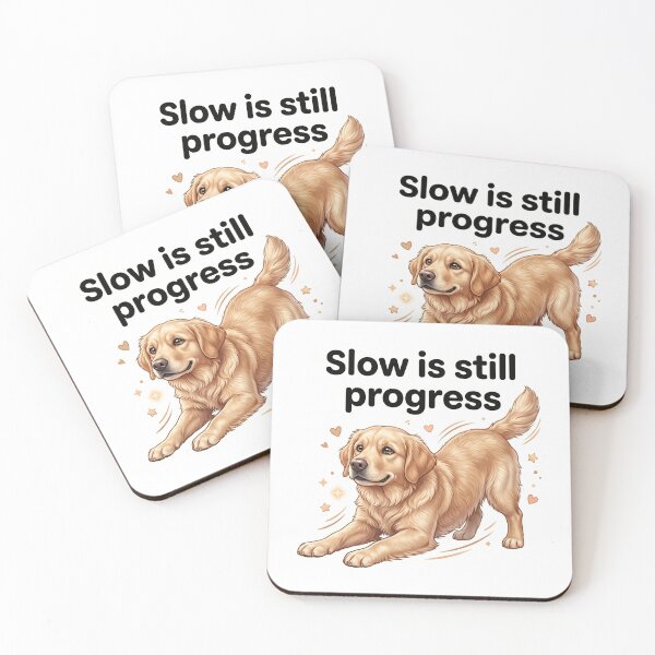 Item preview, Slow Progress Dog – Motivational Comfort Sticker designed and sold by wildbest.