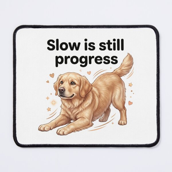 Item preview, Slow Progress Dog – Motivational Comfort Sticker designed and sold by wildbest.