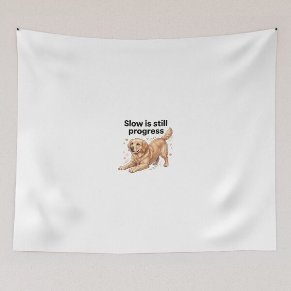 Item preview, Slow Progress Dog – Motivational Comfort Sticker designed and sold by wildbest.
