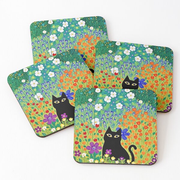 Item preview, Klimt Cat in Flower Garden designed and sold by Vicky Brago-Mitchell®.