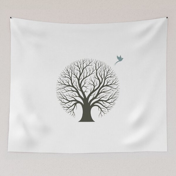 Item preview, Minimalist Tree Bird Silhouette Minimalist Vector Art Nature designed and sold by chattsuede.