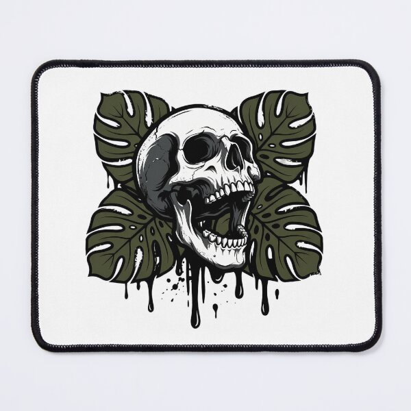 Item preview, Monstera Skull Dripping Ink Tropical Goth Aesthetic designed and sold by chattsuede.