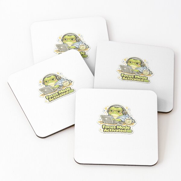 Item preview, Focus Mode Activated Frog Study Motivation Cute Productivity Art designed and sold by InkWanderStudio.