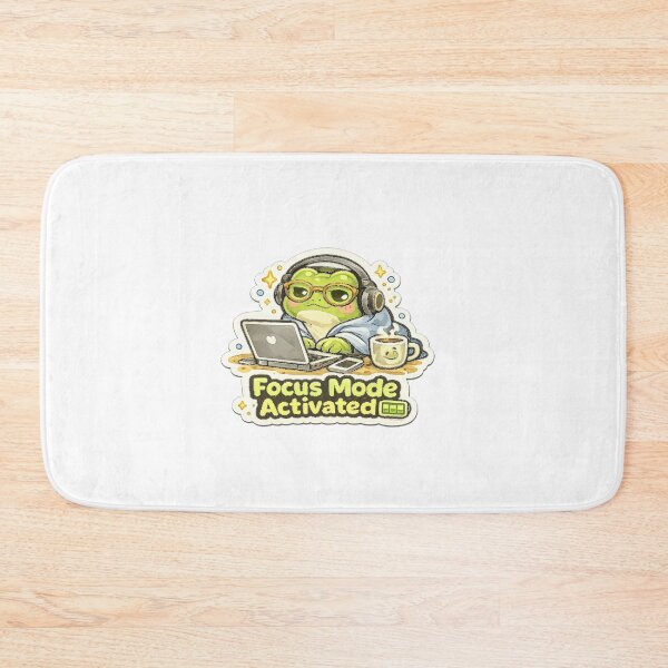 Item preview, Focus Mode Activated Frog Study Motivation Cute Productivity Art designed and sold by InkWanderStudio.