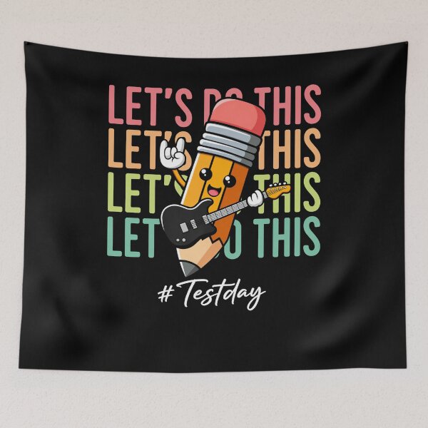 Item preview, Let’s Do This Test Day Cute Pencil Rock Design designed and sold by LashondaGreen89.