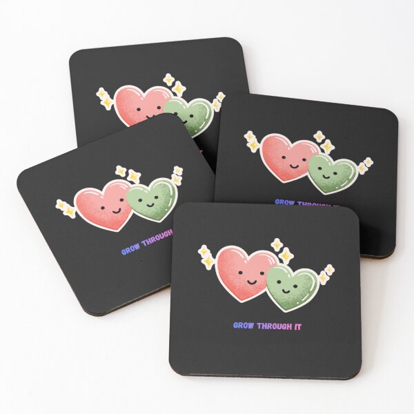 Item preview, Grow Through It Affirmation – Cute Kawaii Pastel Heart Design designed and sold by Homelife3.
