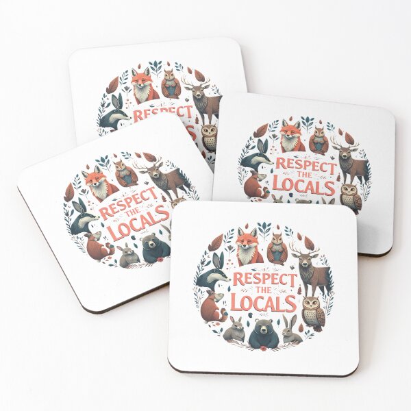 Item preview, Respect The Locals woodland animals designed and sold by chattsuede.