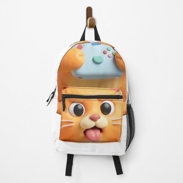 Item preview, Cute Gamer Orange Cat "Blep" - Faux-3D Claymation Kawaii Kitty designed and sold by Paws & Pixels by Waters Chie.