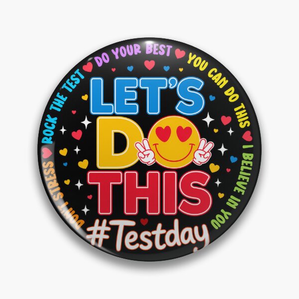 Item preview, Let’s Do This Test Day Smiley Motivational Design designed and sold by LashondaGreen89.