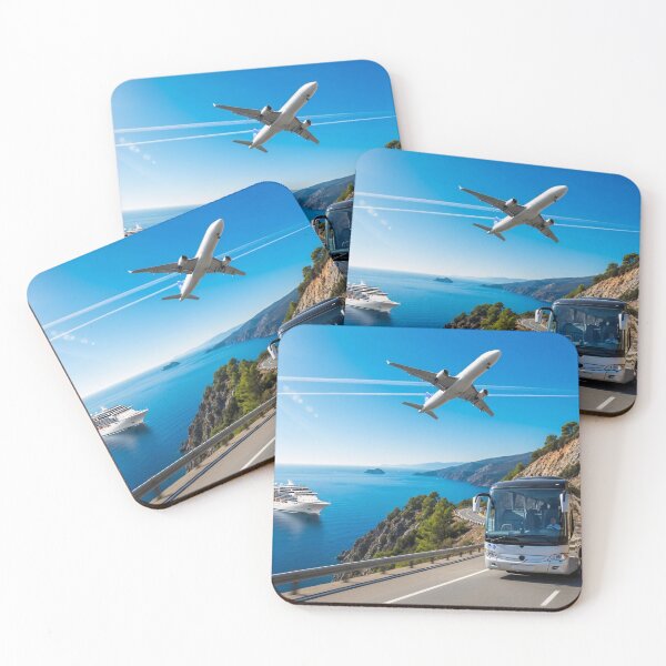 Item preview, Coastal Travel Transport Scenic Illustration designed and sold by PixorStudio.