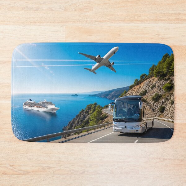 Item preview, Coastal Travel Transport Scenic Illustration designed and sold by PixorStudio.